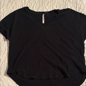 Babaton Black Short Sleeve V-Neck Tee
Waffle, oversized